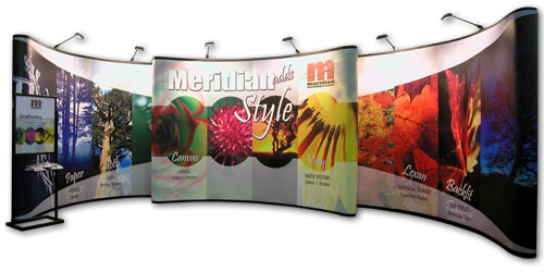 Three Trade Show 8x10 Pop Up Floor Displays for SuperSizeMyGraphics Meridian image